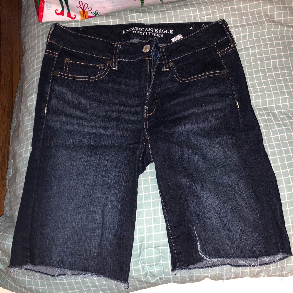 Long jean shorts